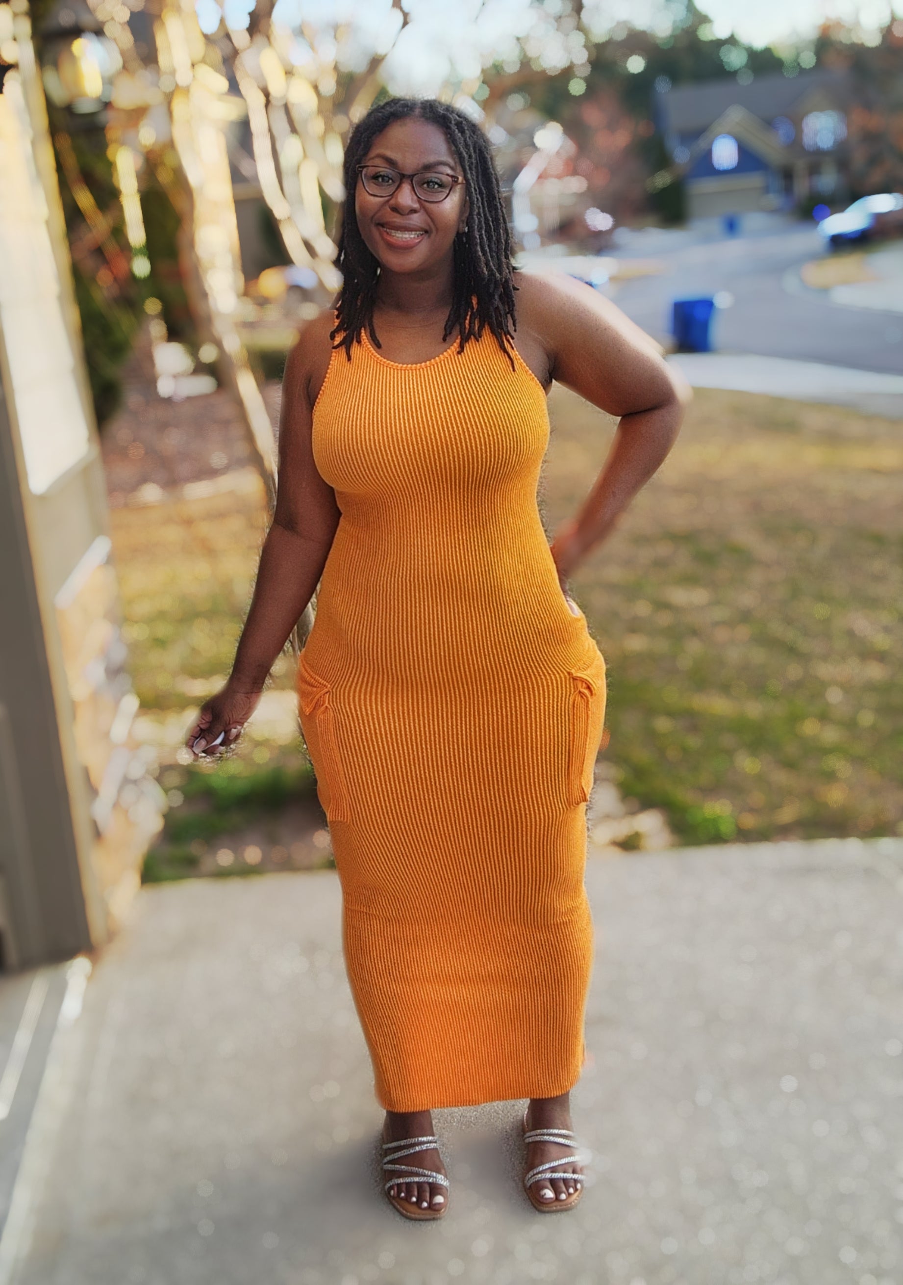 orange spring dress Spring Fling Maxi Dress