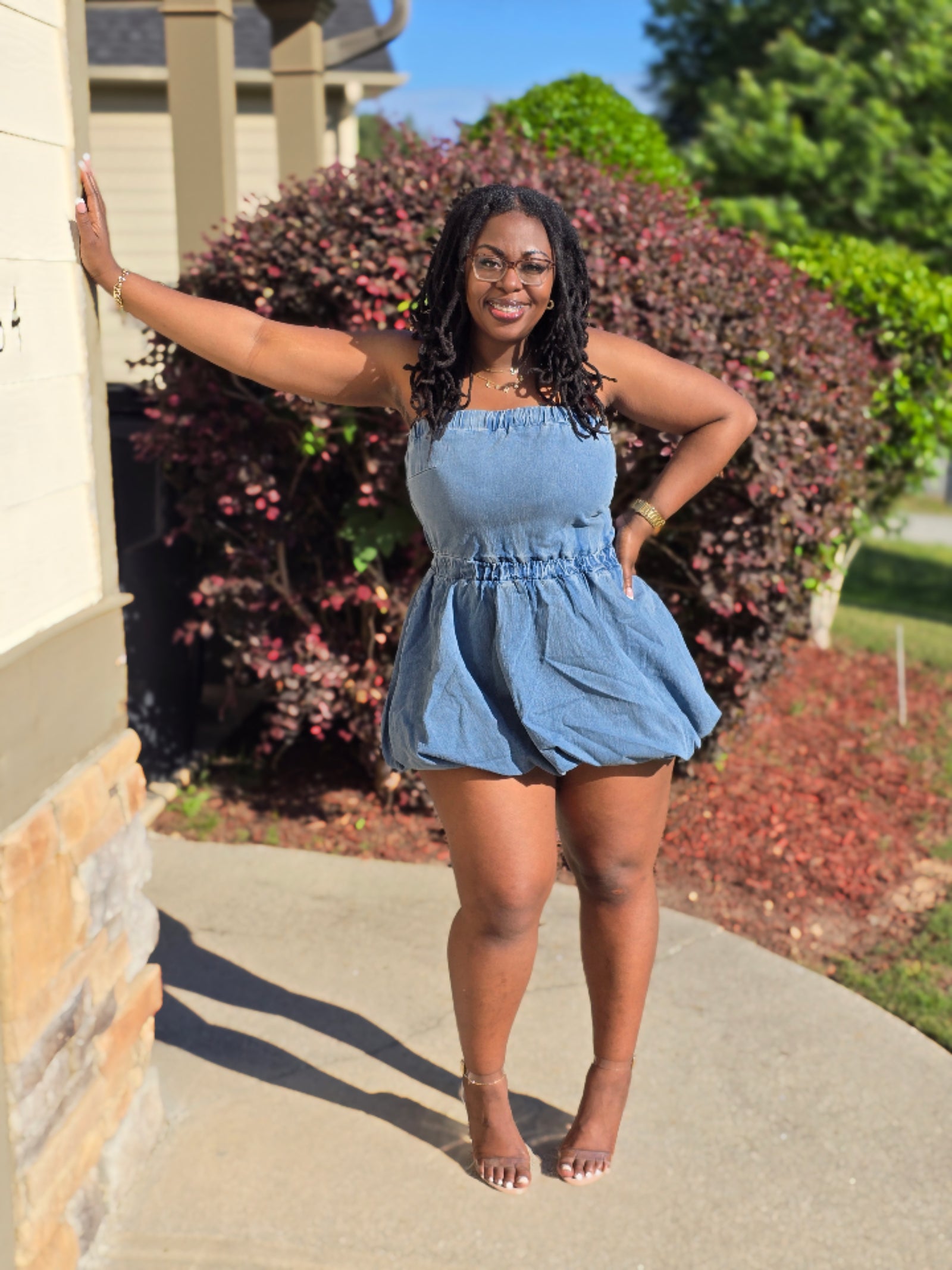 Rump Shaker Denim Romper