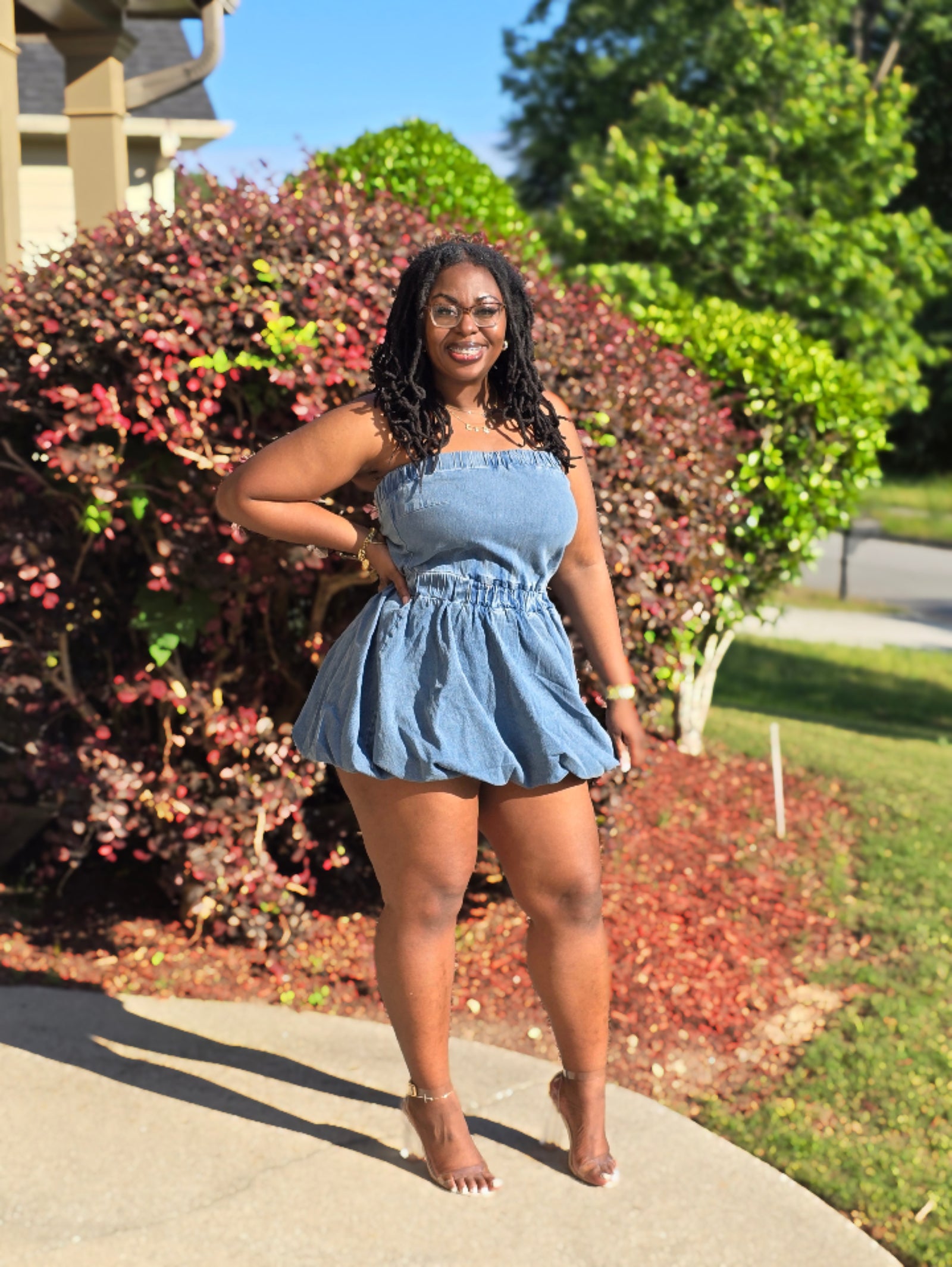 Rump Shaker Denim Romper