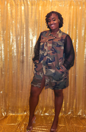 Army fatigue 2025 jacket dress