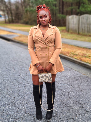 Brown Skin Girl Dress Coat