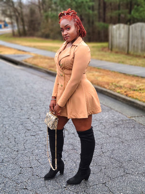 Brown Skin Girl Dress Coat