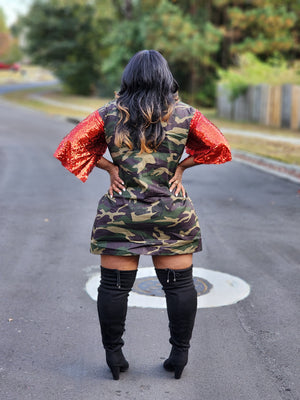 Camouflage Kisses Jacket - Plus