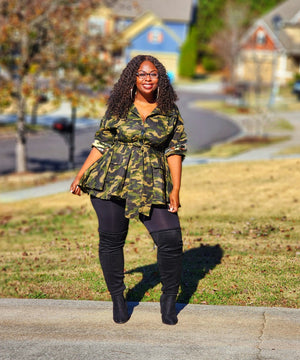 Camo Cutie Peplum Jacket